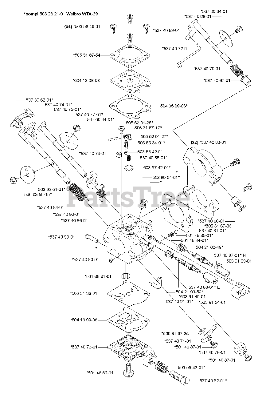 Husqvarna 455 RANCHER Husqvarna Chainsaw 2005 01 Carburetor Parts Parts Lookup With Diagrams PartsTree