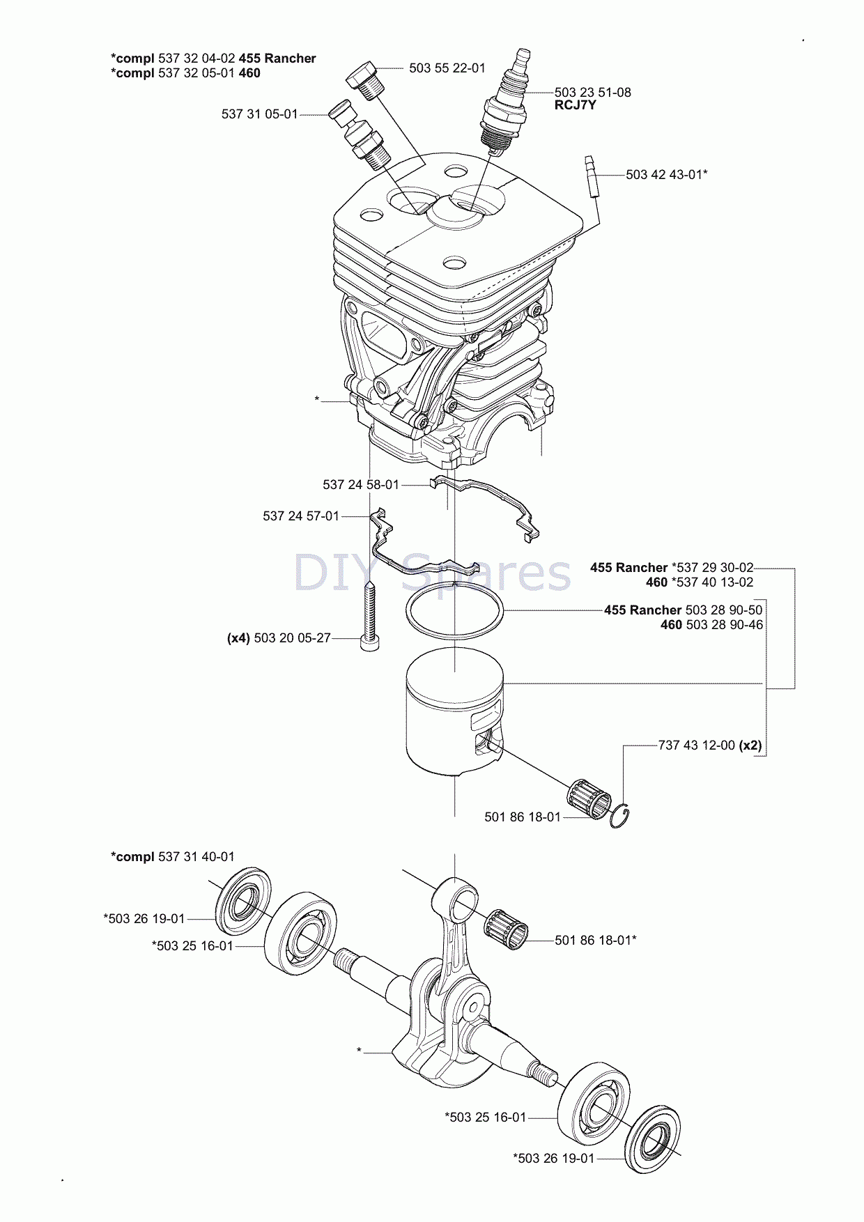 Husqvarna 460 Chainsaw 2006 Parts Diagram Page 5