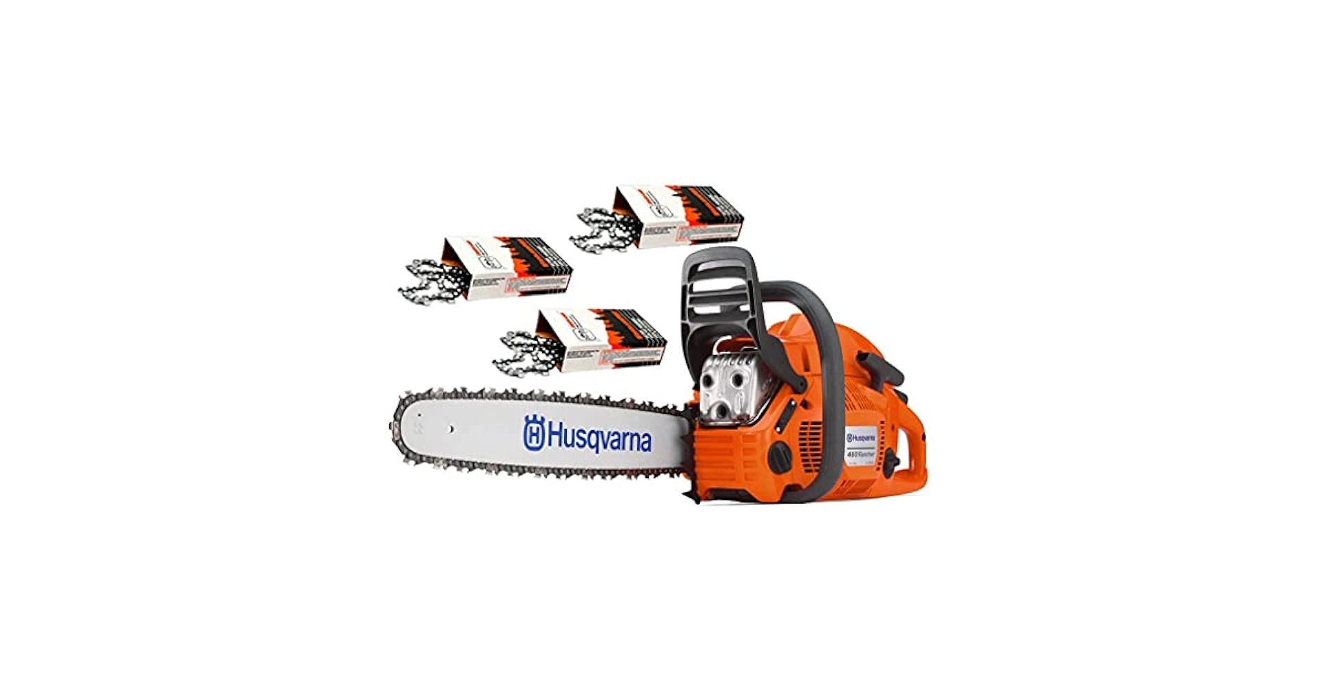 Husqvarna 460 Rancher 60cc Chainsaw With 24 Bar And Chain Plus 3 WoodlandPRO Chain Loops Amazon in Garden Outdoors