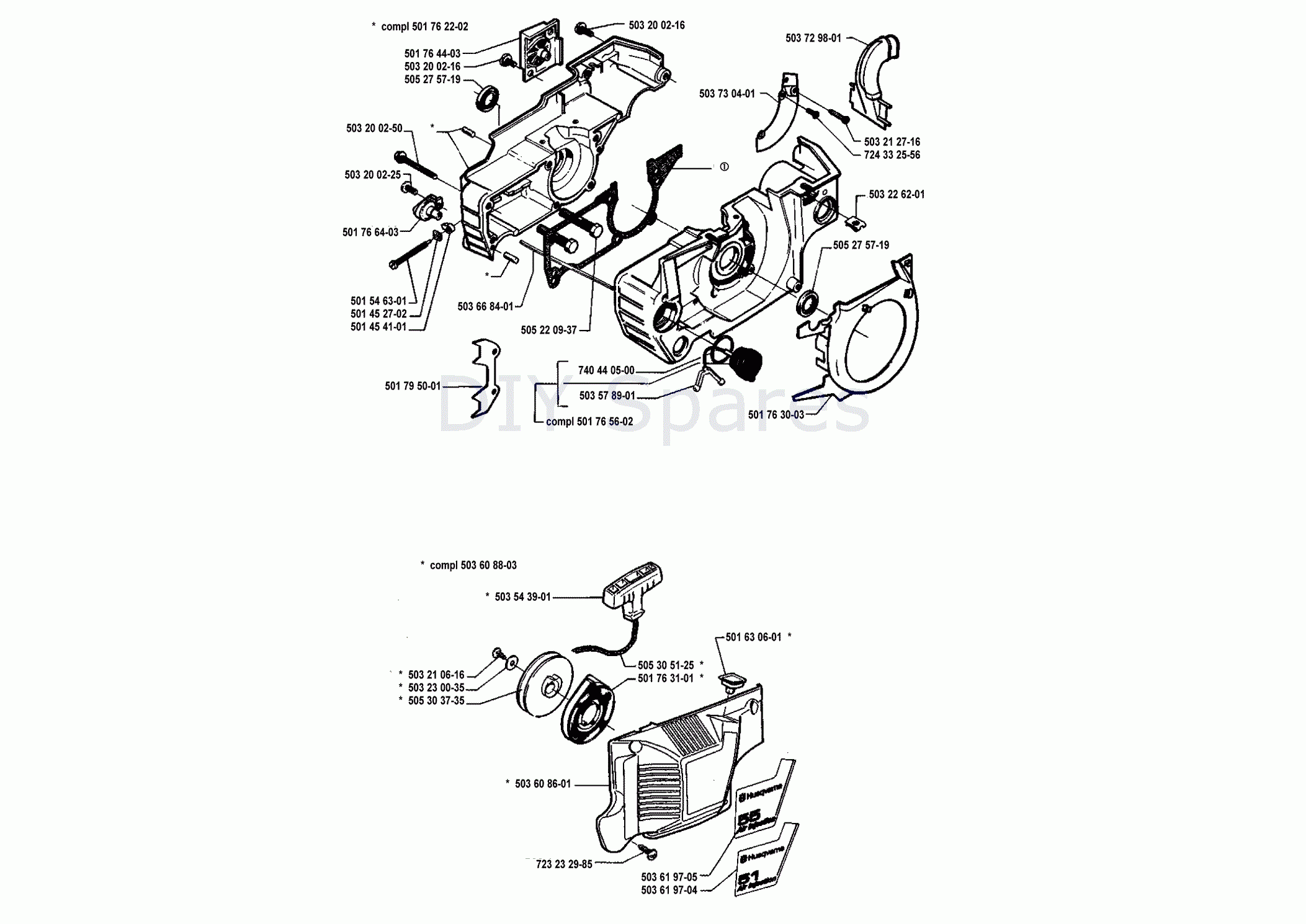 Husqvarna 51 Chainsaw 1994 Parts Diagram Page 5