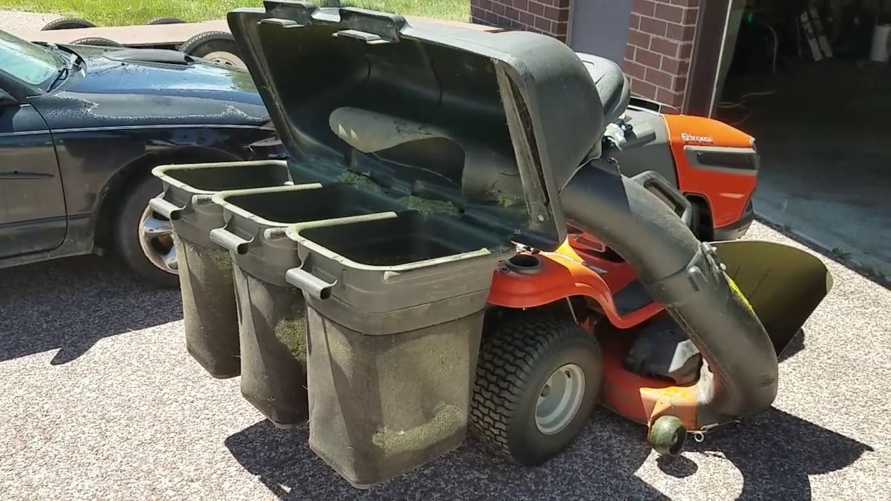 husqvarna riding mower with bagger