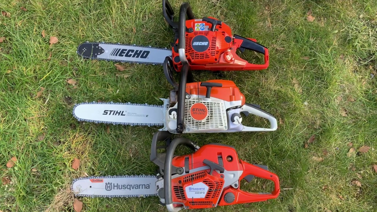 Husqvarna 550xp Mark II Vs Stihl Ms 261 C Vs Echo Cs 501 Sx Chainsaw Comparison Video YouTube