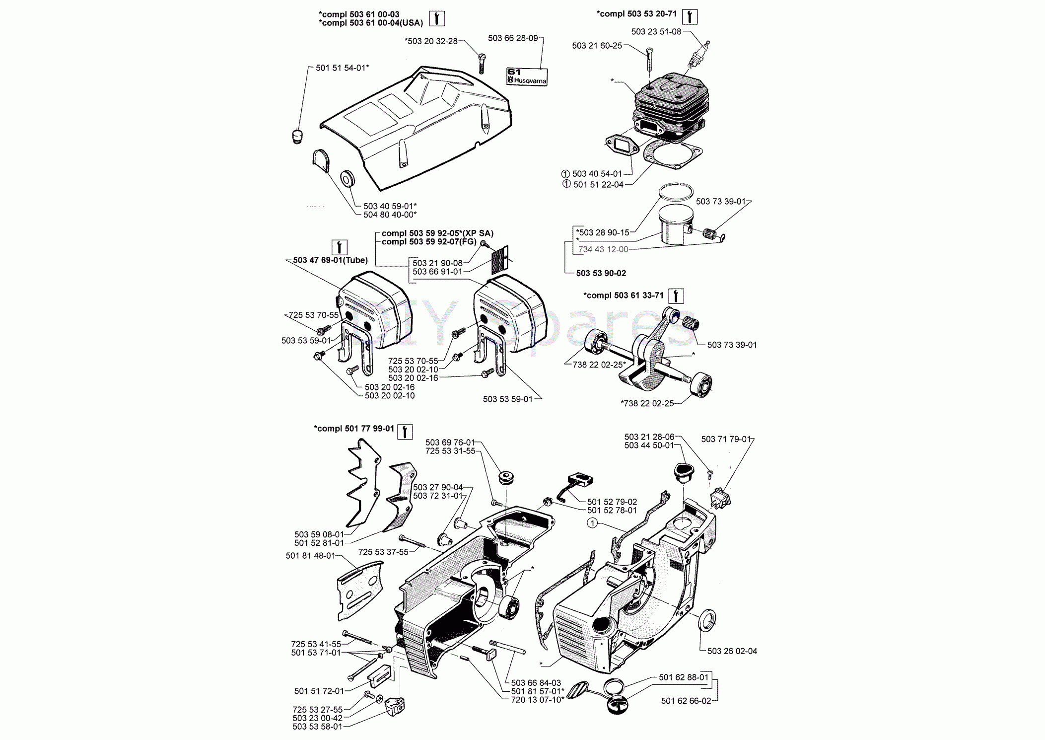 parts for a husqvarna chainsaw