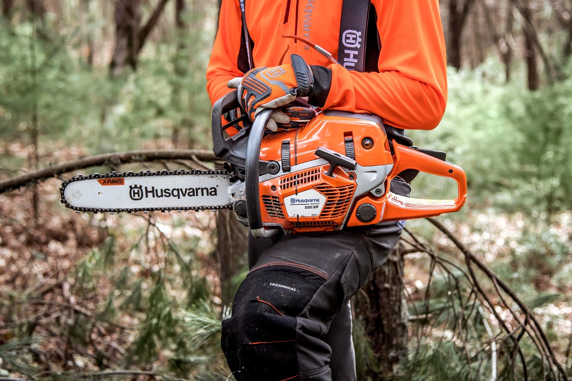 Husqvarna Adds Its Unique TrioBrake To The 550 XP Mark II Chainsaw To Increase User Protection And Improve Working Technique
