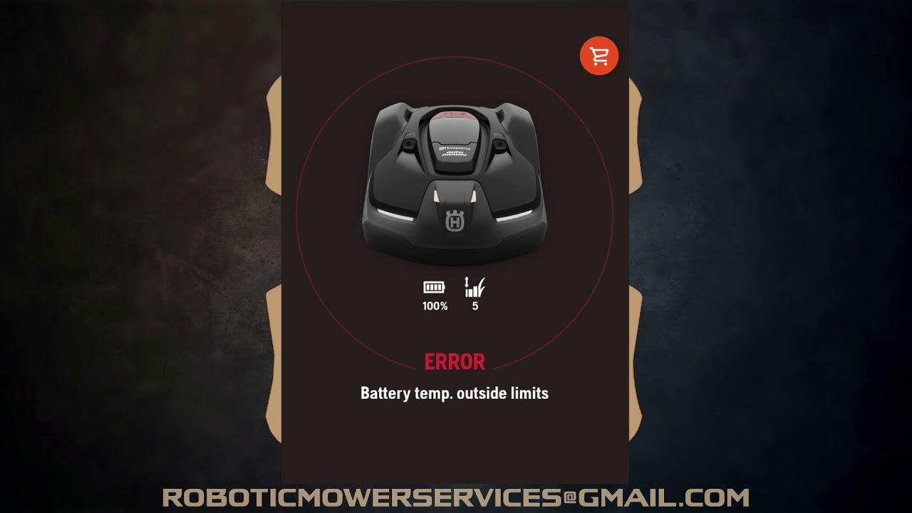 Husqvarna Automower Battery Temp Error Outside Working Area Error Cold Weather Issues YouTube