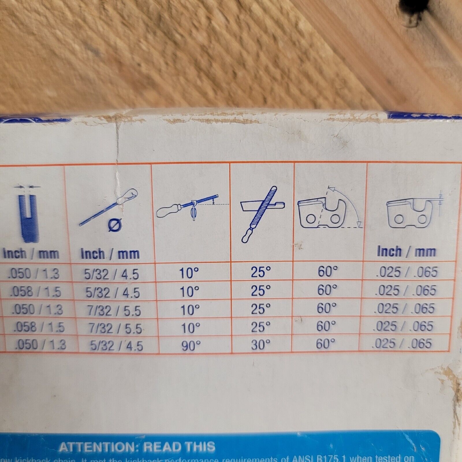 Husqvarna Chainsaw Outlet Chain Sharpening Angles