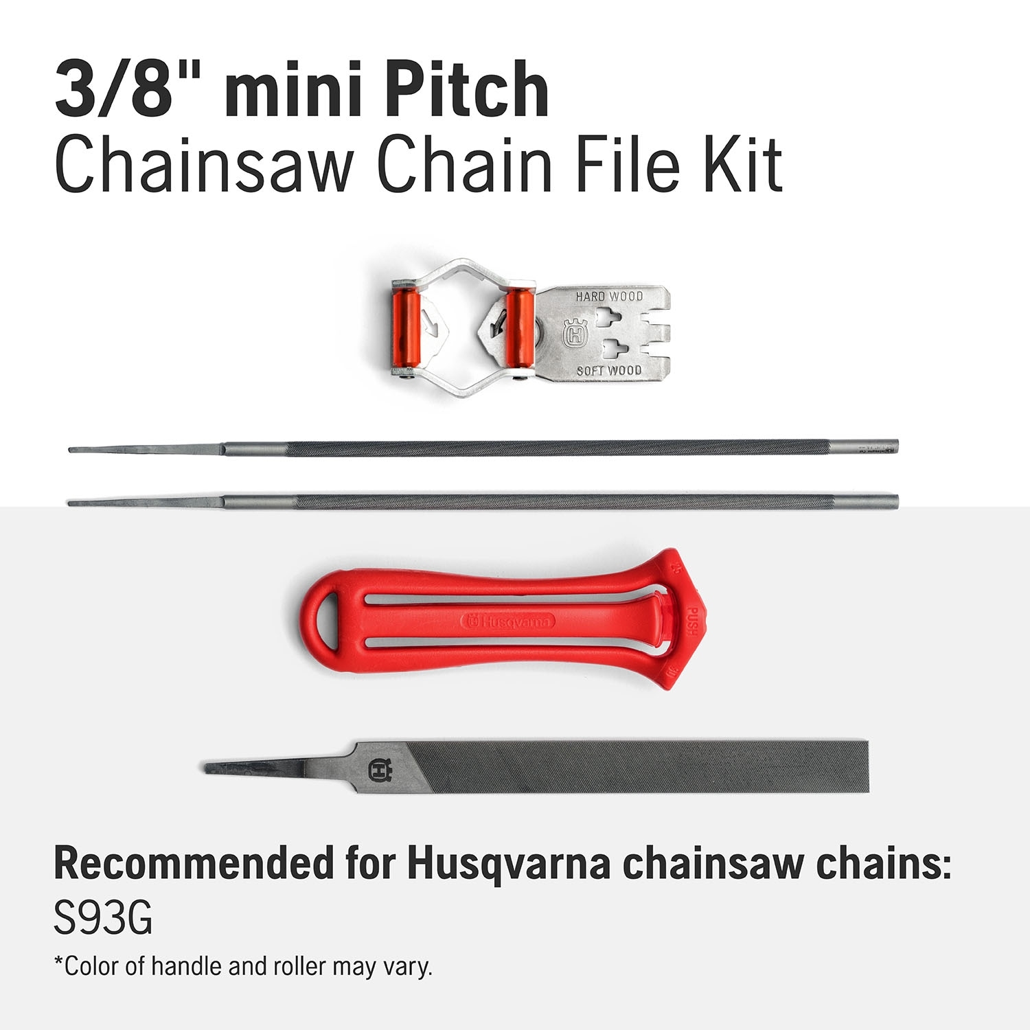 Husqvarna Chainsaw Sharpening Kit For 3 8 in Chains Includes File Handle Combination File Guide 2 Round Files And 1 Flat File 596638901 At Lowes