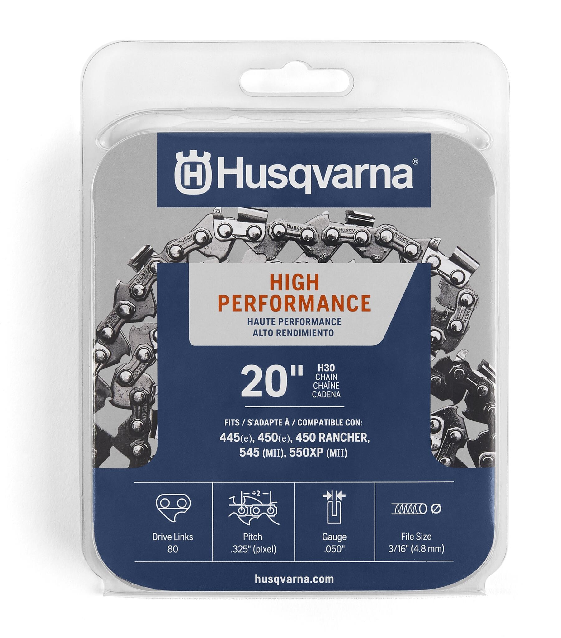 Husqvarna H30 80 Link Replacement Chainsaw Chain For 20 in 0 05 in Gauge 0 325 in Pitch 531309680 At Lowes
