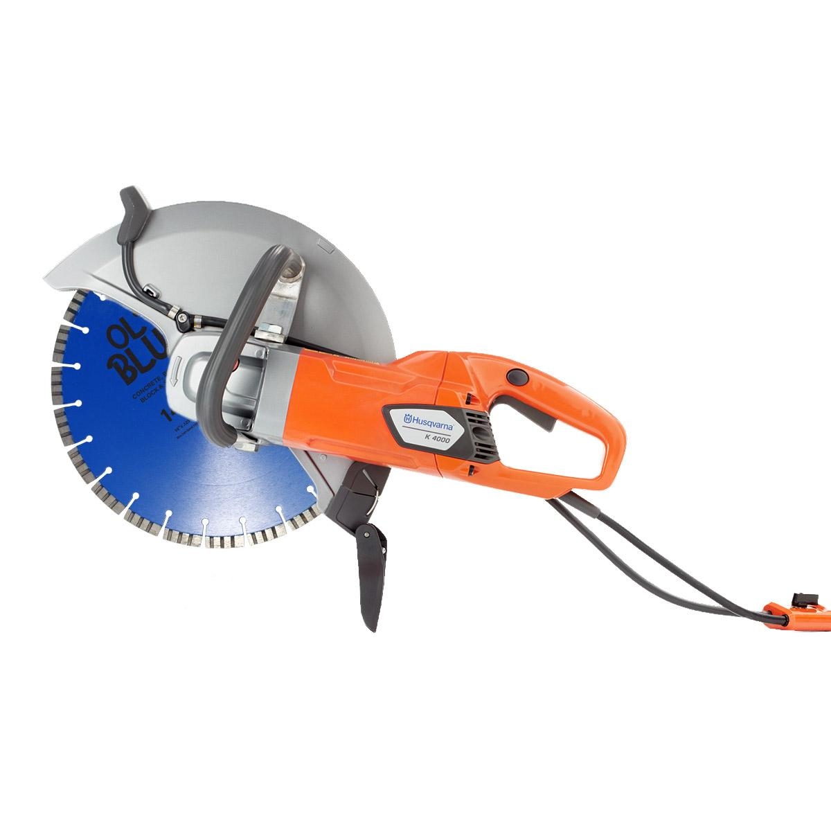 Husqvarna K4000 Electric Wet 14 Cut Off Saw Ol Blue Masonry Blade Saw Blade Package