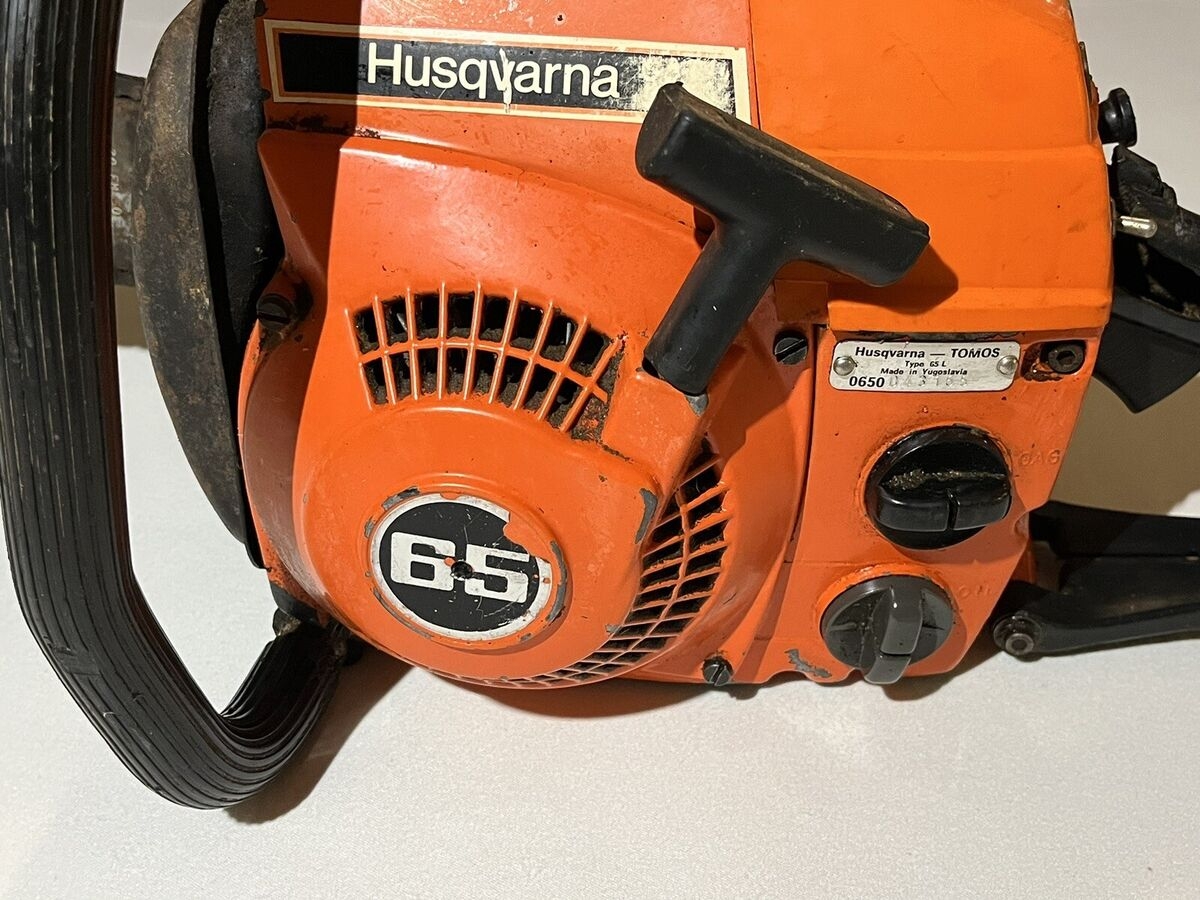 Husqvarna L65 Chainsaw For Restoration With 20 Bar And Chain Good Condition EBay