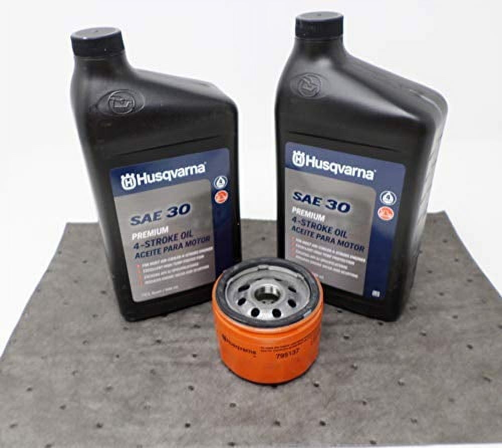 Husqvarna Oil Change Kit W Oil Pad And 30W Oil For Briggs Engine Walmart