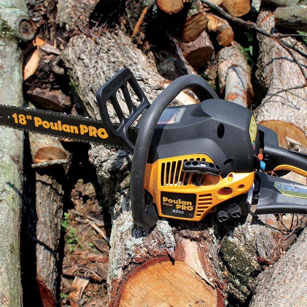 Husqvarna Poulan Pro 18 Inch Chainsaw With 42cc Gas Engine For Wood Cutting And Storm Cleanup Walmart