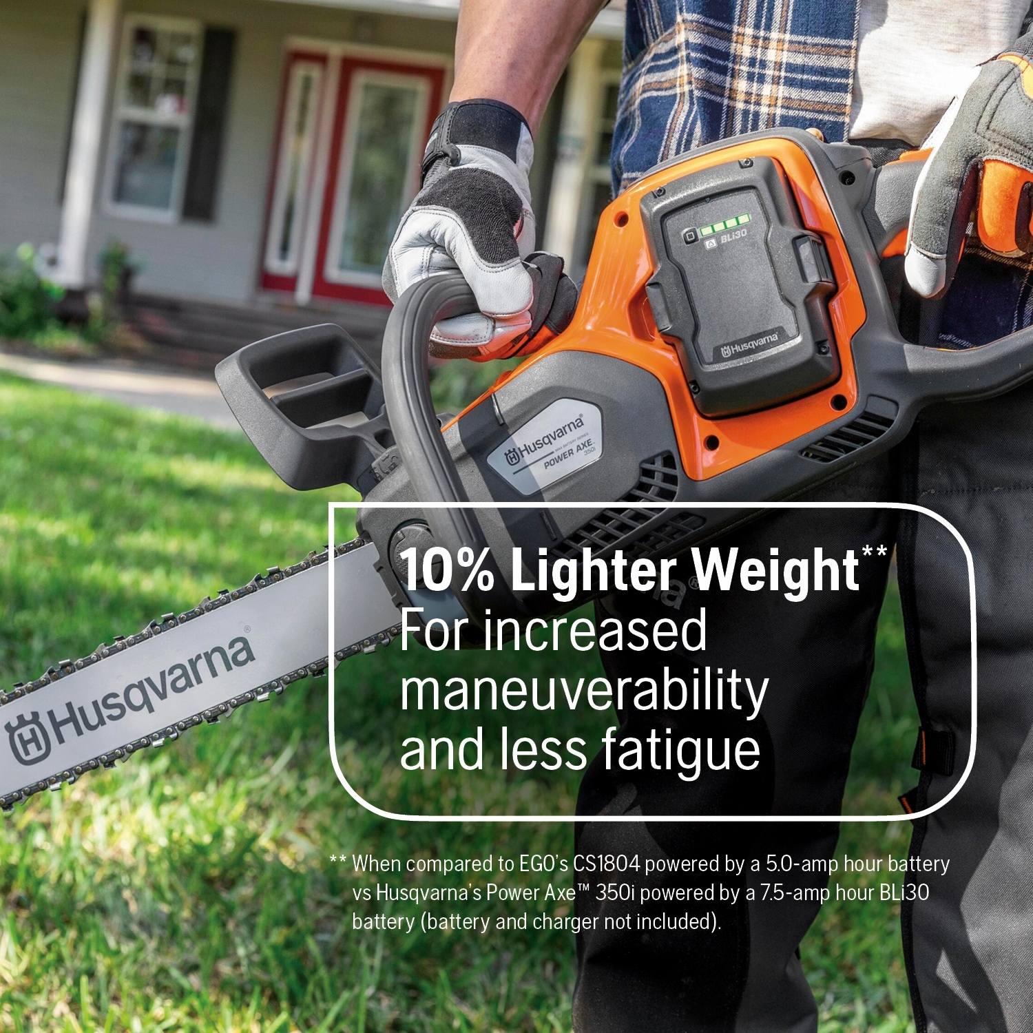 Husqvarna Power Axe 350i 40 volt 18 in Battery 7 5 Ah Chainsaw Battery And Charger Included 970601202 At Lowes