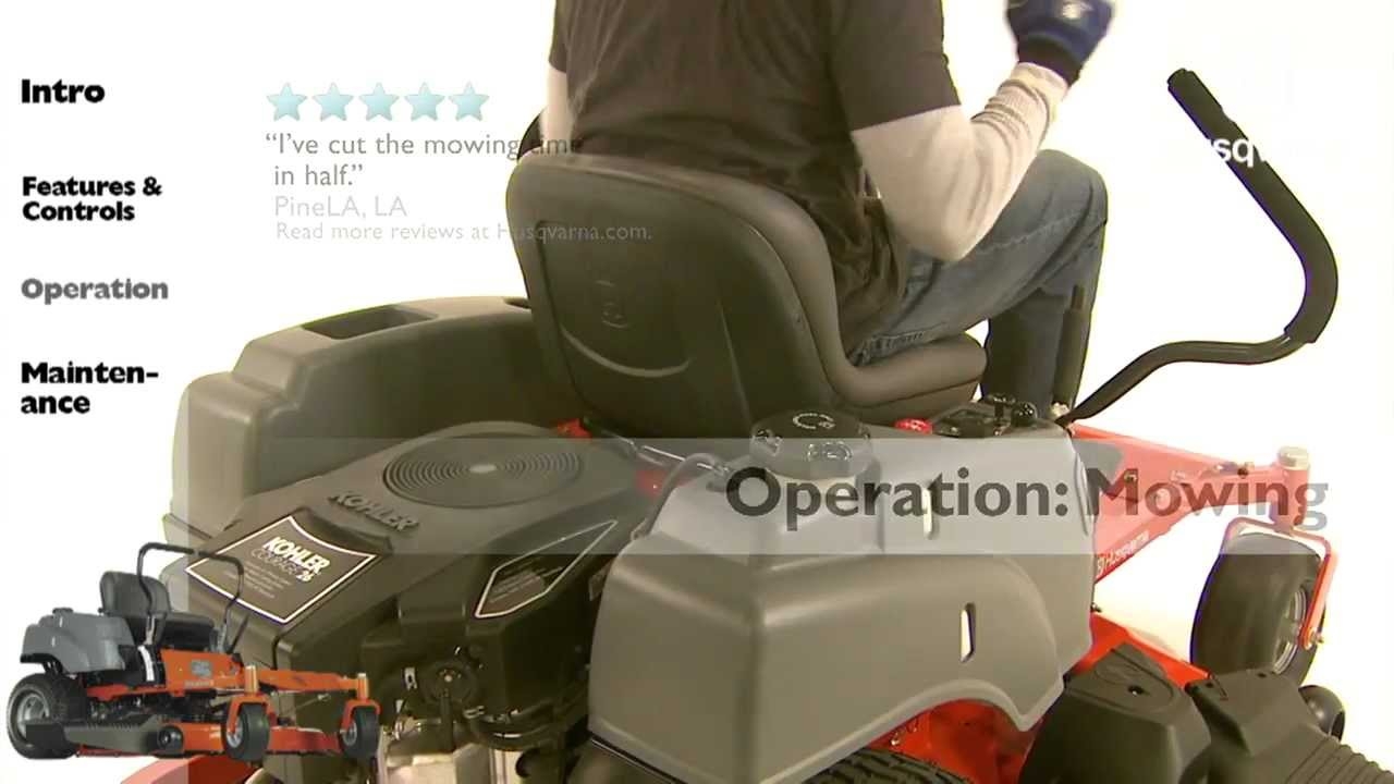 Husqvarna RZ series Zero Turn Mowers Operation YouTube