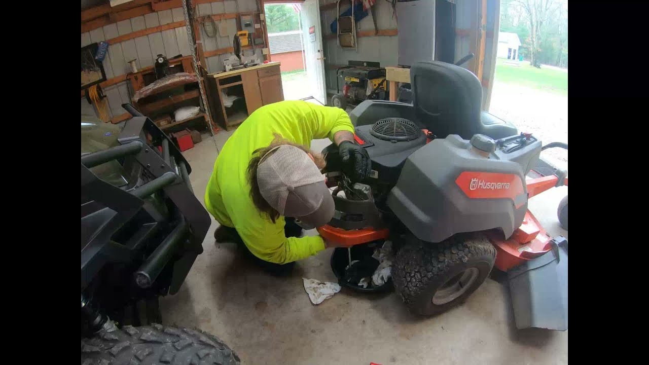 Husqvarna Z248F Zero Turn Mower Oil Change YouTube