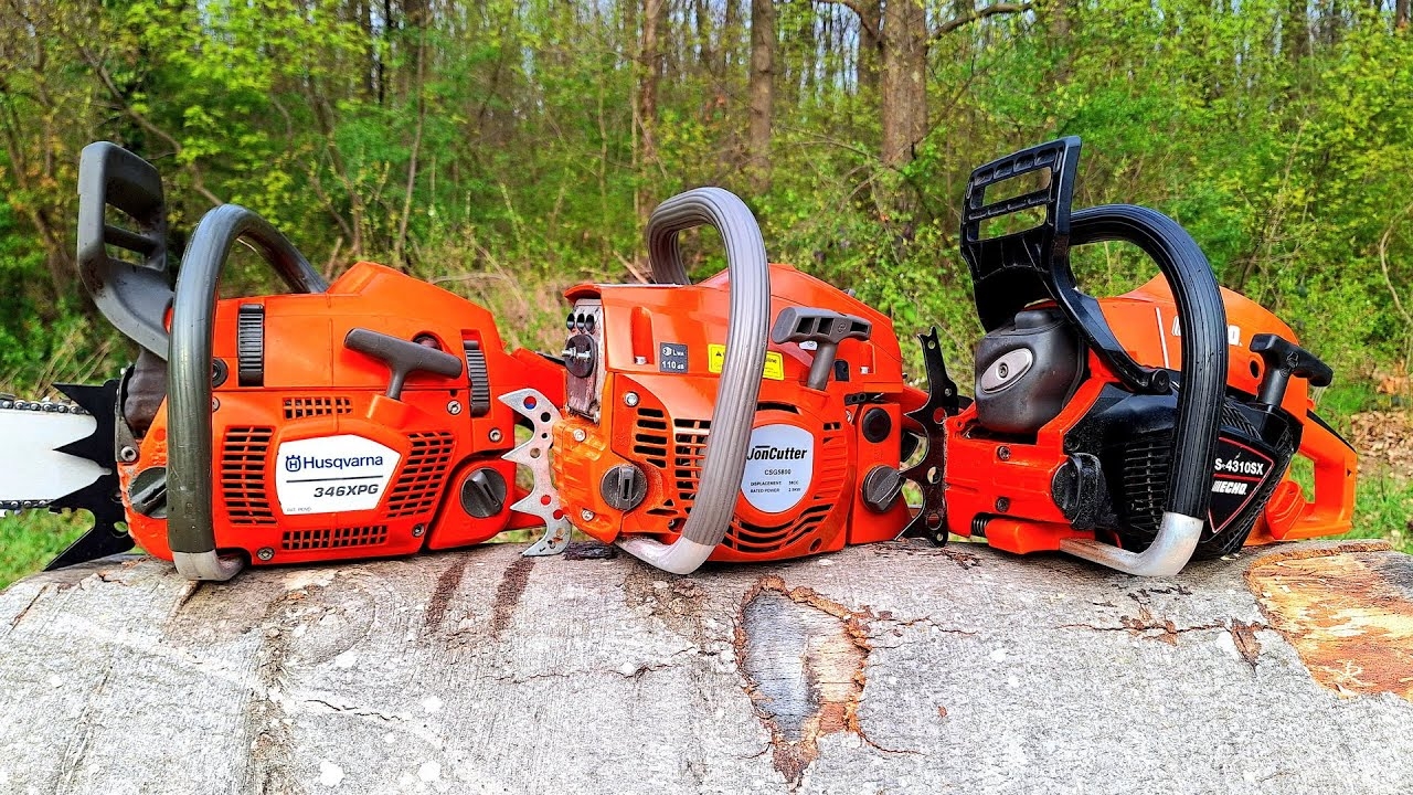 John Cutter 5800 Vs Husqvarna 346xp Vs Echo 4310sx same Bar And Chain YouTube