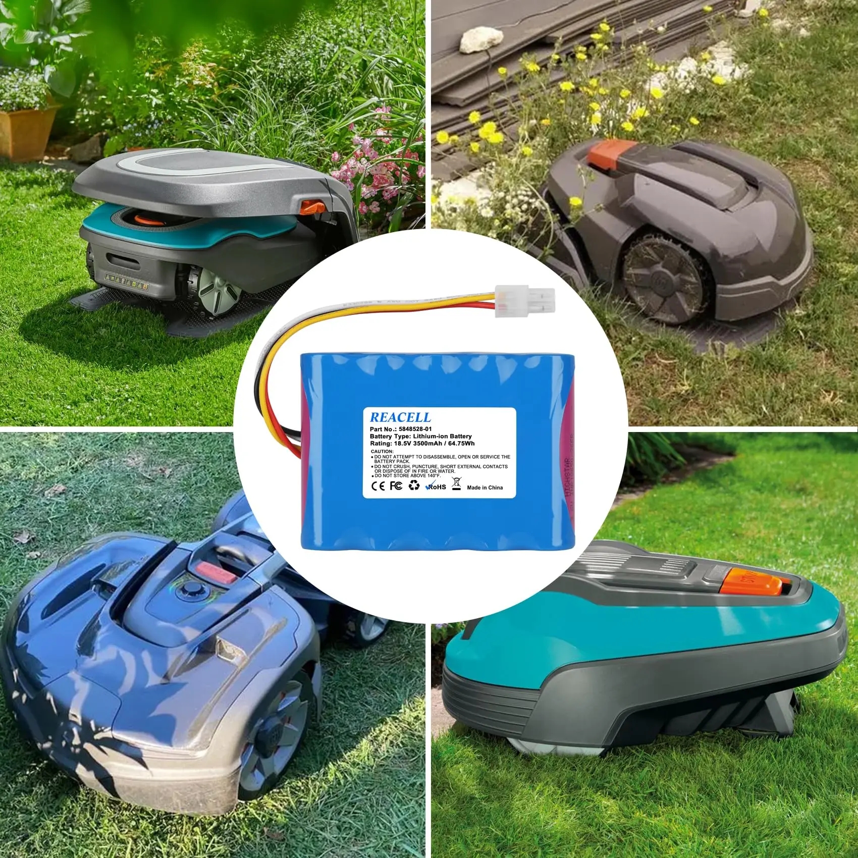 JYJZPB 18 5V 3500mAh Replacement Battery Compatible With Husqvarna Automower 310 315 315X Replacement For 5848228 01 5848228 02 AliExpress