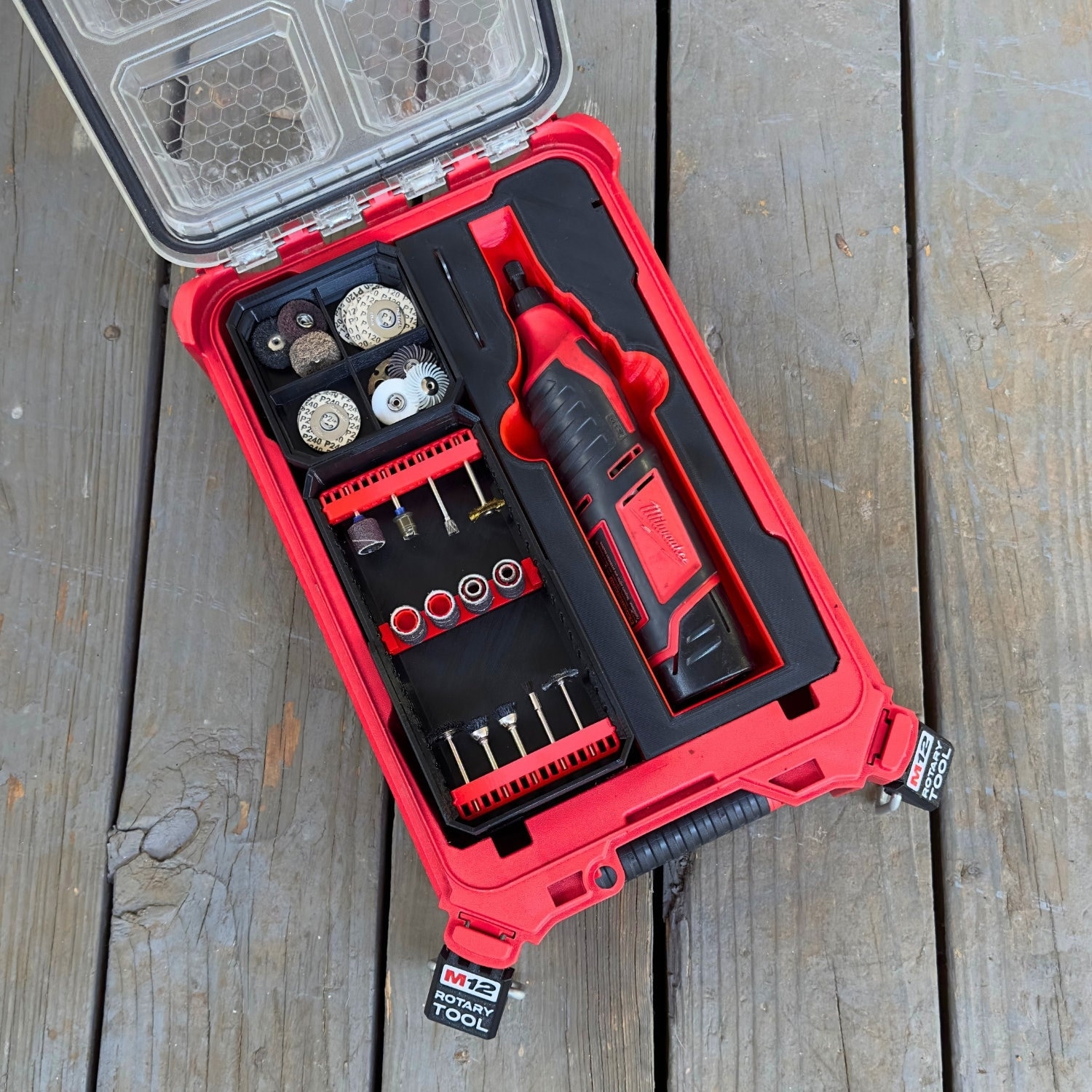 M12 Rotary Tool Ultimate Organization Inserts Kit Milwaukee PACKOUT Box Etsy
