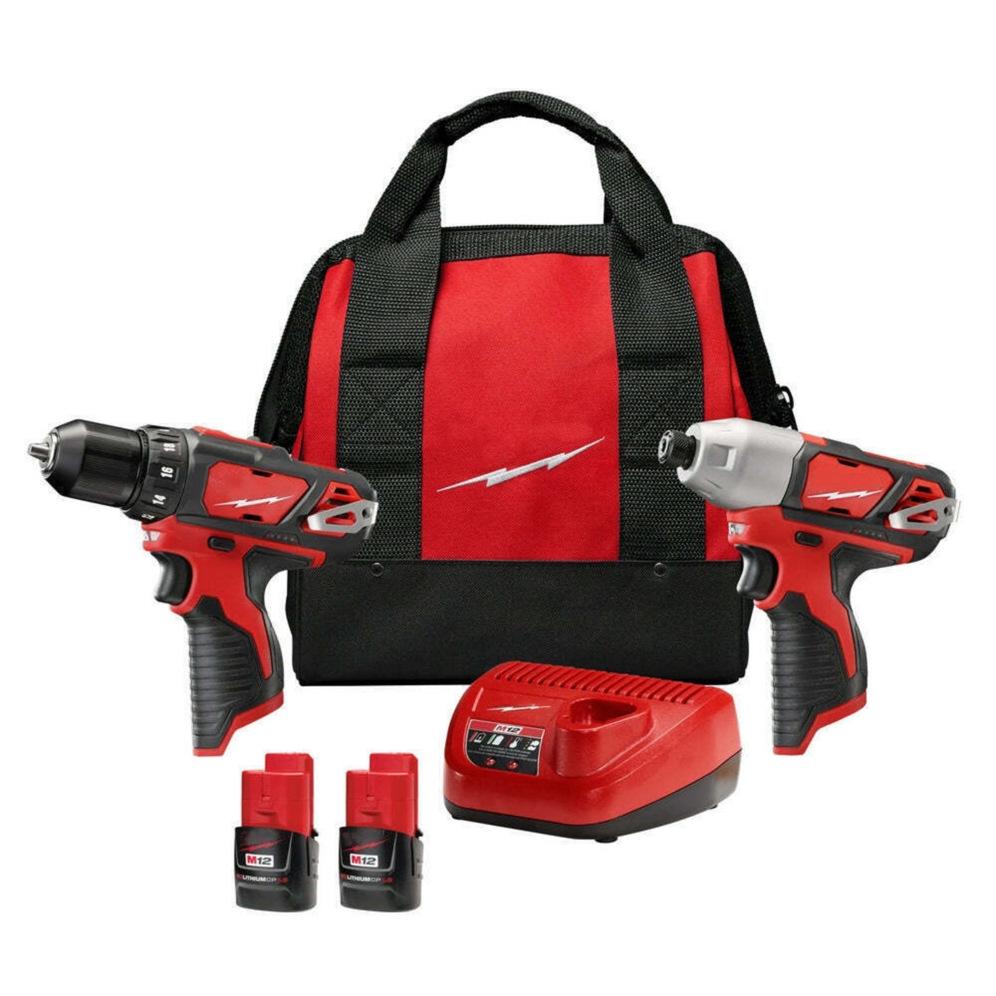 milwaukee drill and impact set m12