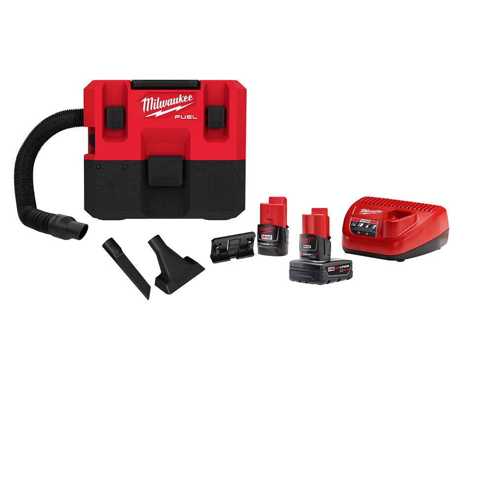 Milwaukee 0960 20x2BSK M12 FUEL 12V 1 6 Gallon Wet Dry Vacuum W Starter Kit EBay