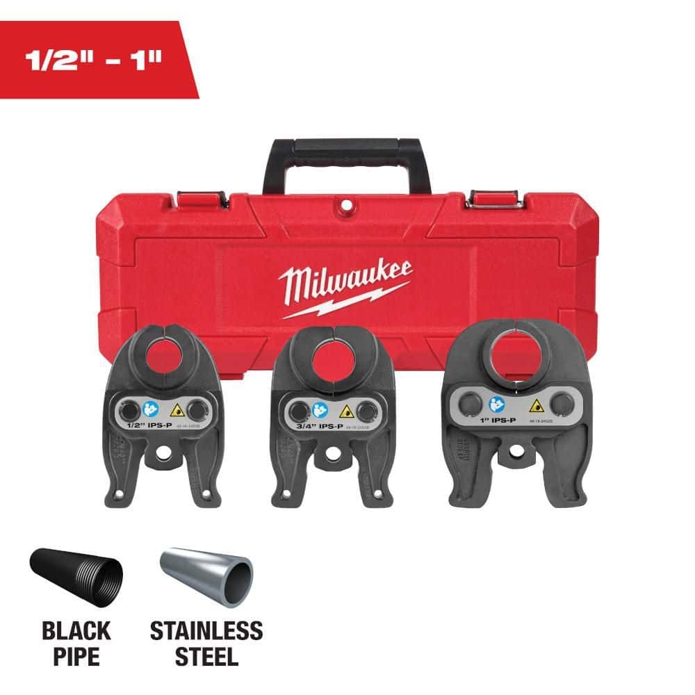 Milwaukee 1 2 In 1 In IPS Press Tool Jaw Kit For M12 Force Logic Press Tool 49 16 2496 The Home Depot