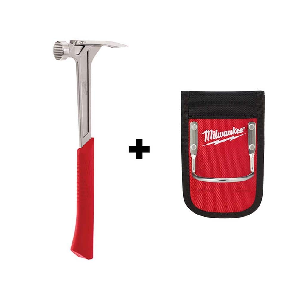 Milwaukee 17 Oz Milled Face Framing Hammer With Hammer Loop 48 22 9016 48 22 8149 The Home Depot
