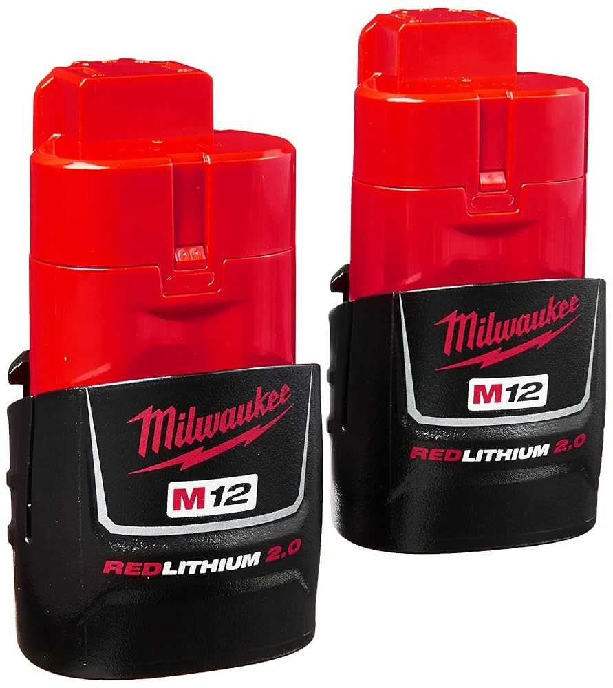 Milwaukee 2 Pack 48 11 2420 M12 REDLITHIUM 2 0 Compact Battery Packs Amazon