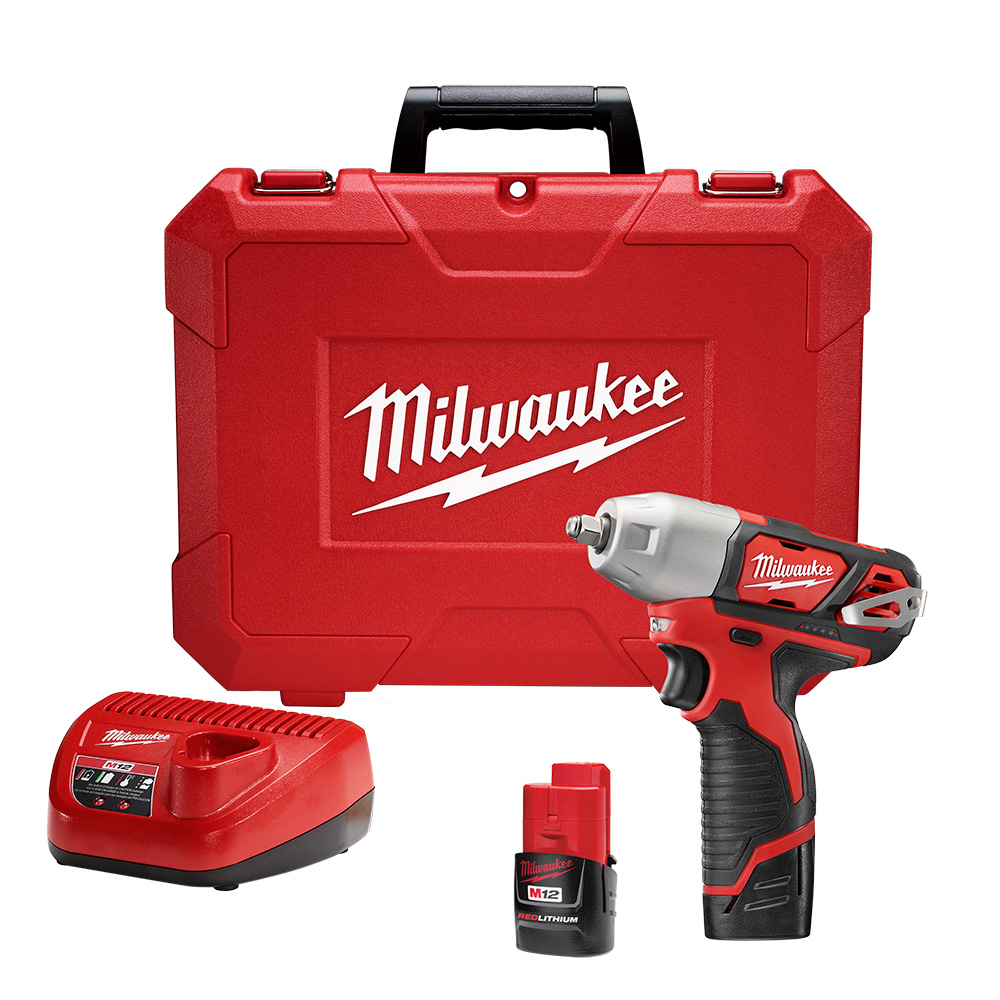 Milwaukee 2463 22 M12 3 8 Impact Wrench Kit Crawford Electric Supply