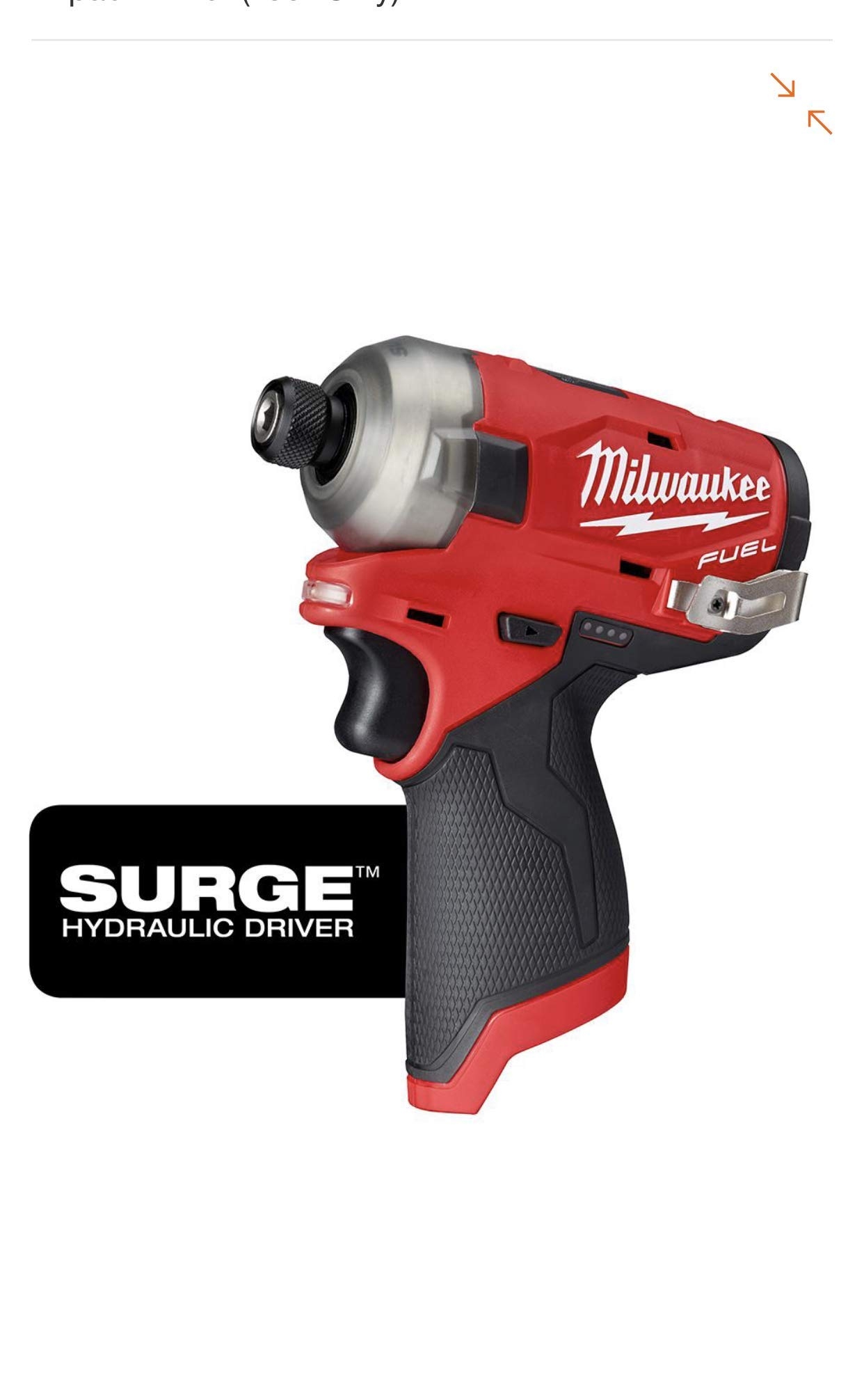 Milwaukee 2551 20 M12 FUEL SURGE 12 Volt Lithium Ion Brushless Cordless 1 4 In Hex Impact Driver Tool Only Renewed Amazon