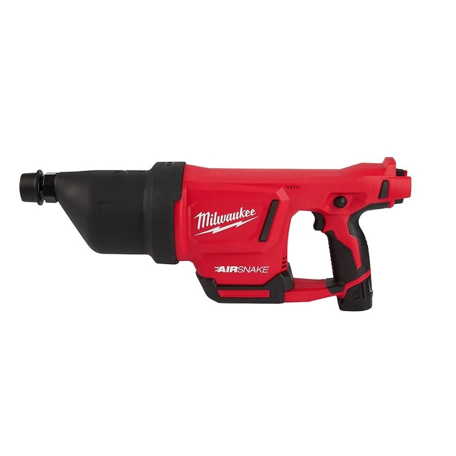 Milwaukee 2572A 21 M12 AIRSNAKE Drain Cleaning Air Gun Kit Amazon