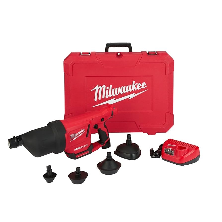 Milwaukee 2572A 21 M12 AIRSNAKE Drain Cleaning Air Gun Kit Amazon