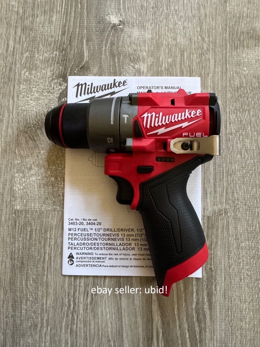 Milwaukee 3404 20 1 2 M12 Hammer Fuel Brushless Drill Driver Gen 3 Tool Only 45242637300 EBay