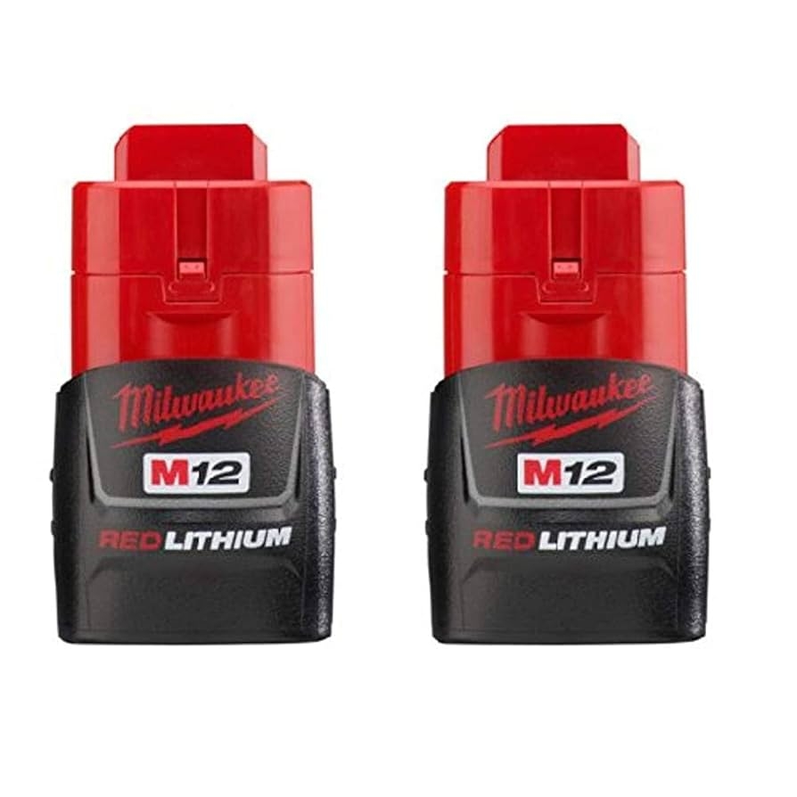 Milwaukee 48 11 2411 M12 Redlithium 2 Pack Cp Bat Cordless Tool Battery Packs Amazon
