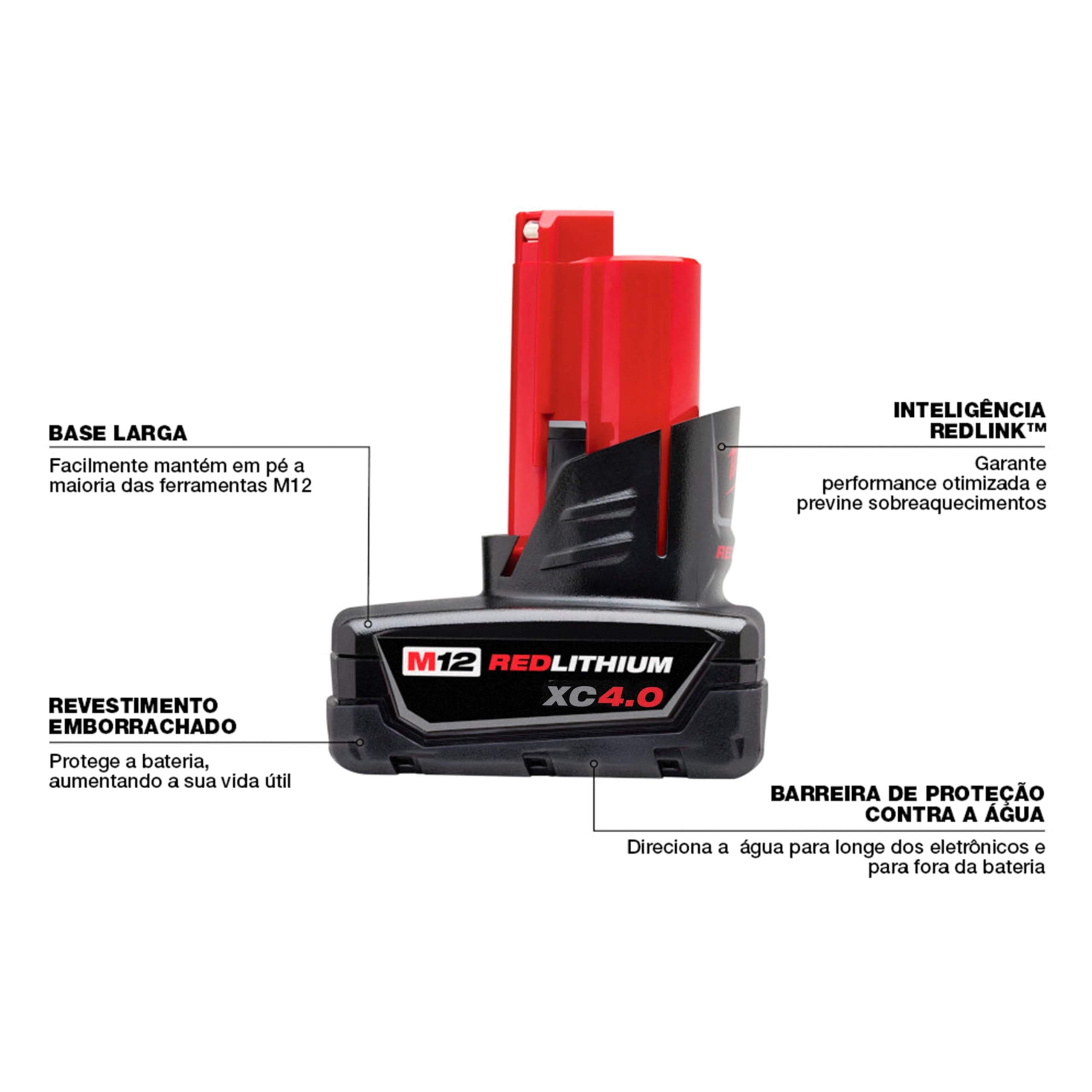 Milwaukee 48 11 2440 M12 REDLITHIUM XC 4 0 Extended Capacity Battery Pack Cordless Tool Battery Packs Amazon