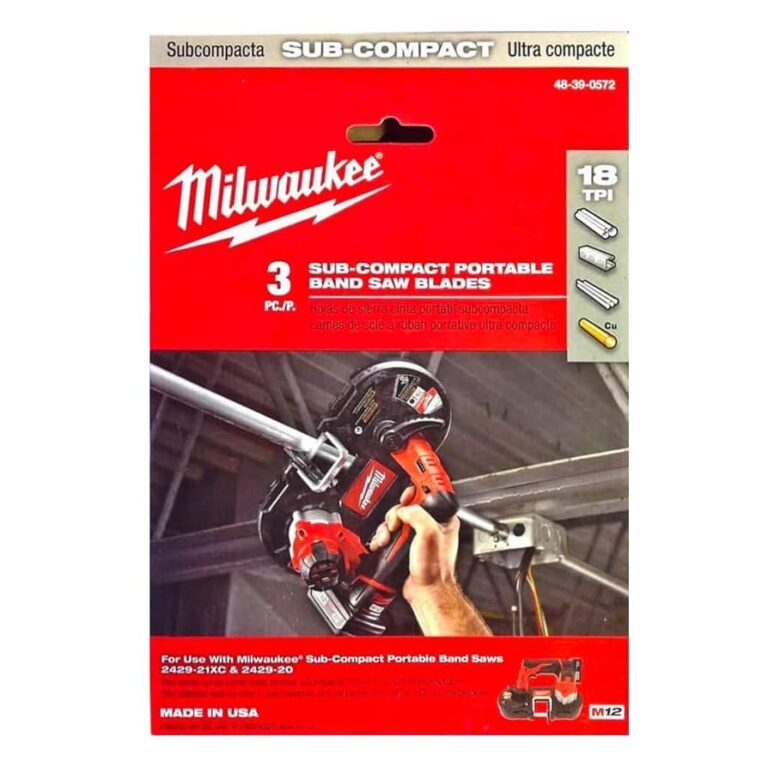 Milwaukee Alloy Steel 48 39 0572 18 TPI Sub Compact Portable Band Saw Blade For Metal 3 Per Pack Amazon