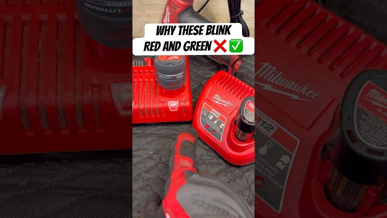 milwaukee m12 charger flashing red and green