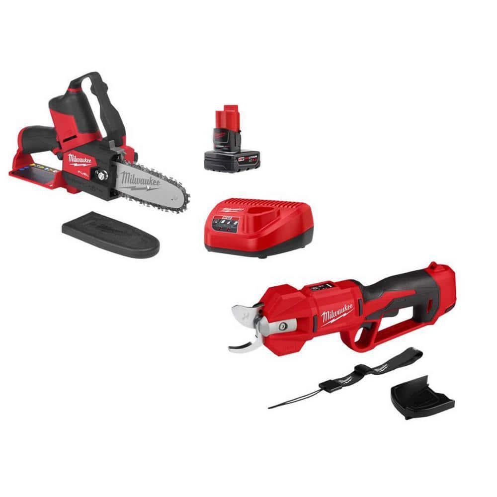 Milwaukee Brushless Pruning Shears 1 1 4 12V Li Ion W 6 Pruning Saw HATCHET EBay