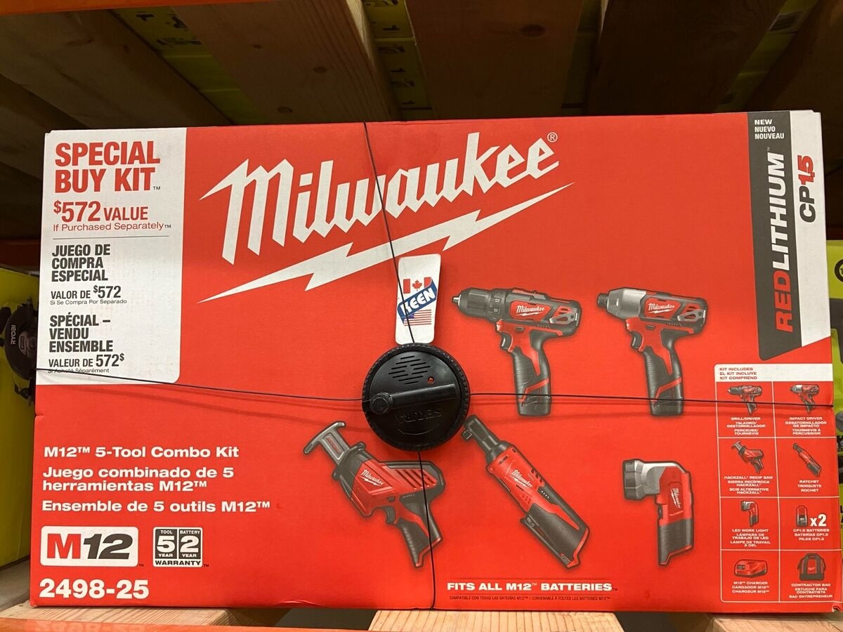 milwaukee m12 5 tool combo kit