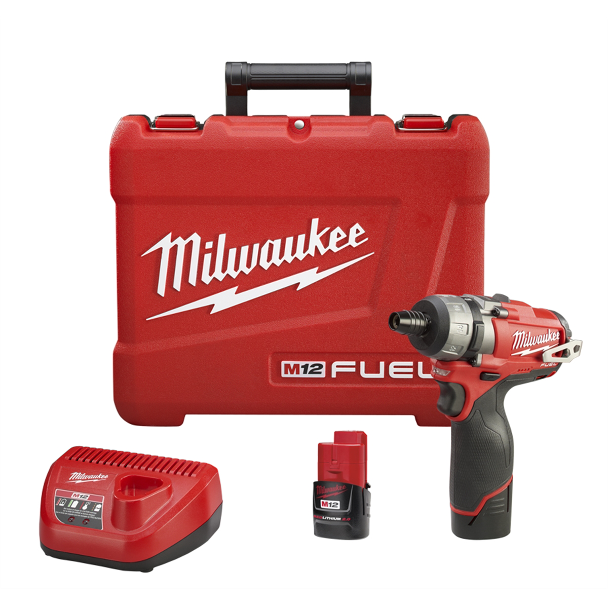 Milwaukee Electric Tools 2402 22 M12 FUEL 1 4 Inch Hex 2 Speed Screwdriver Kit M12 FUEL 1 4 Inch Hex 2 Speed Screwdriver Kit