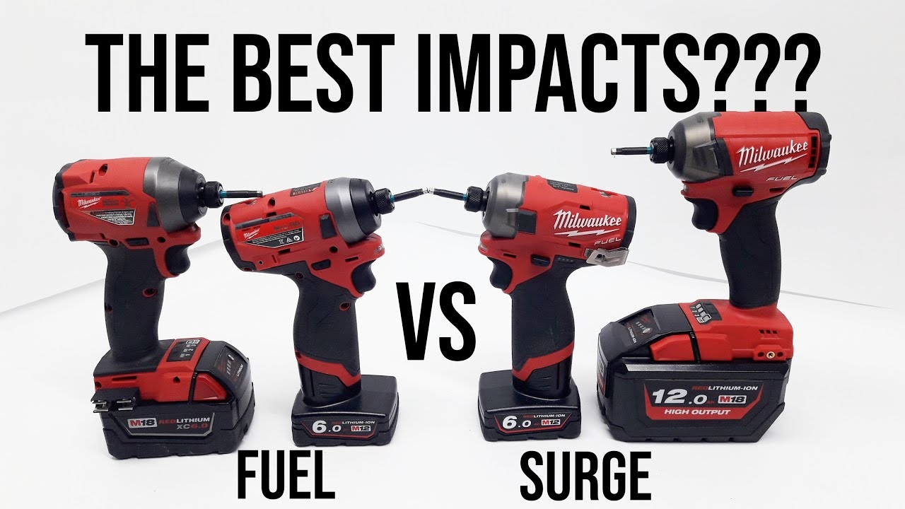 Milwaukee Impact Drivers M18 VS M12 FUEL VS SURGE Standard VS Hydraulic YouTube