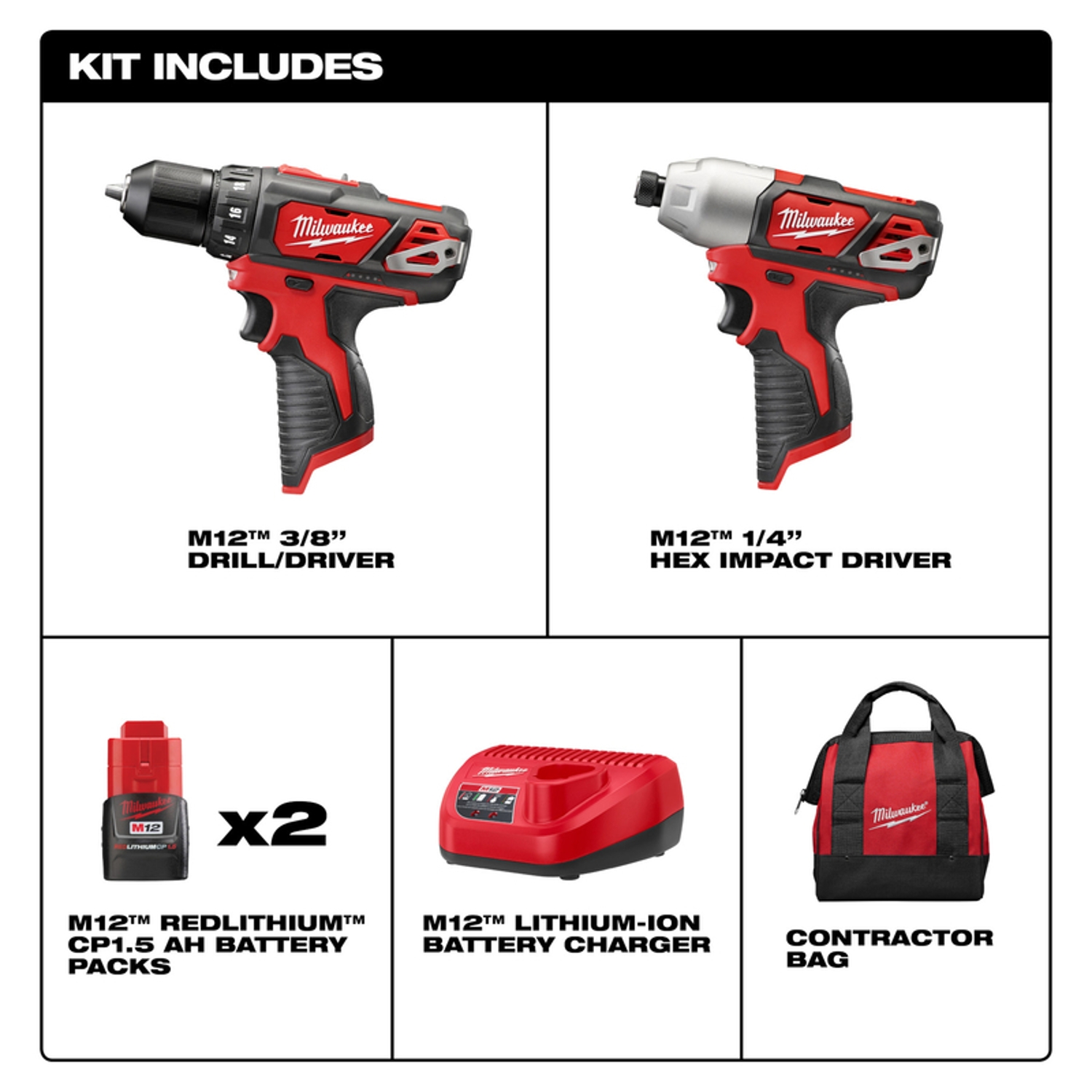 Milwaukee M12 12 V Cordless Brushed 2 Tool Drill And Impact Driver Kit Stine Home Yard The Family You Can Build Around 