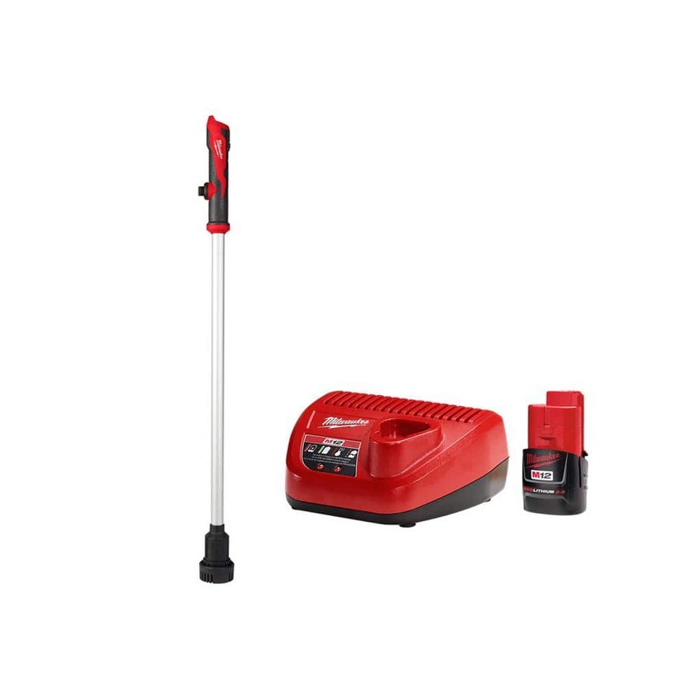 Milwaukee M12 12 Volt Lithium Ion Cordless 9 GPM 0 HP Submersible Stick Water Transfer Pump With M12 2 0Ah Batt And Charger 2579 20 48 59 2420 The Home Depot