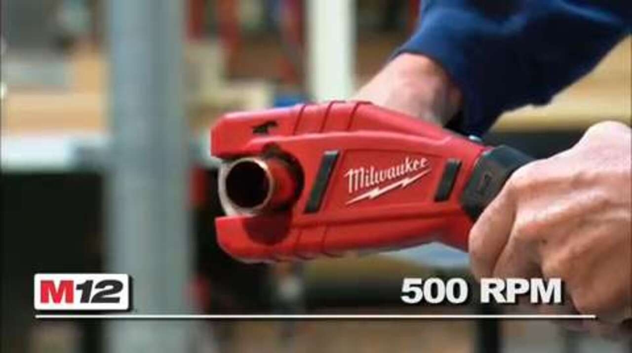 Milwaukee M12 12V Lithium Ion Cordless Copper Tubing Cutter Kit W M12 Multi Tool 2471 21 2426 20 The Home Depot