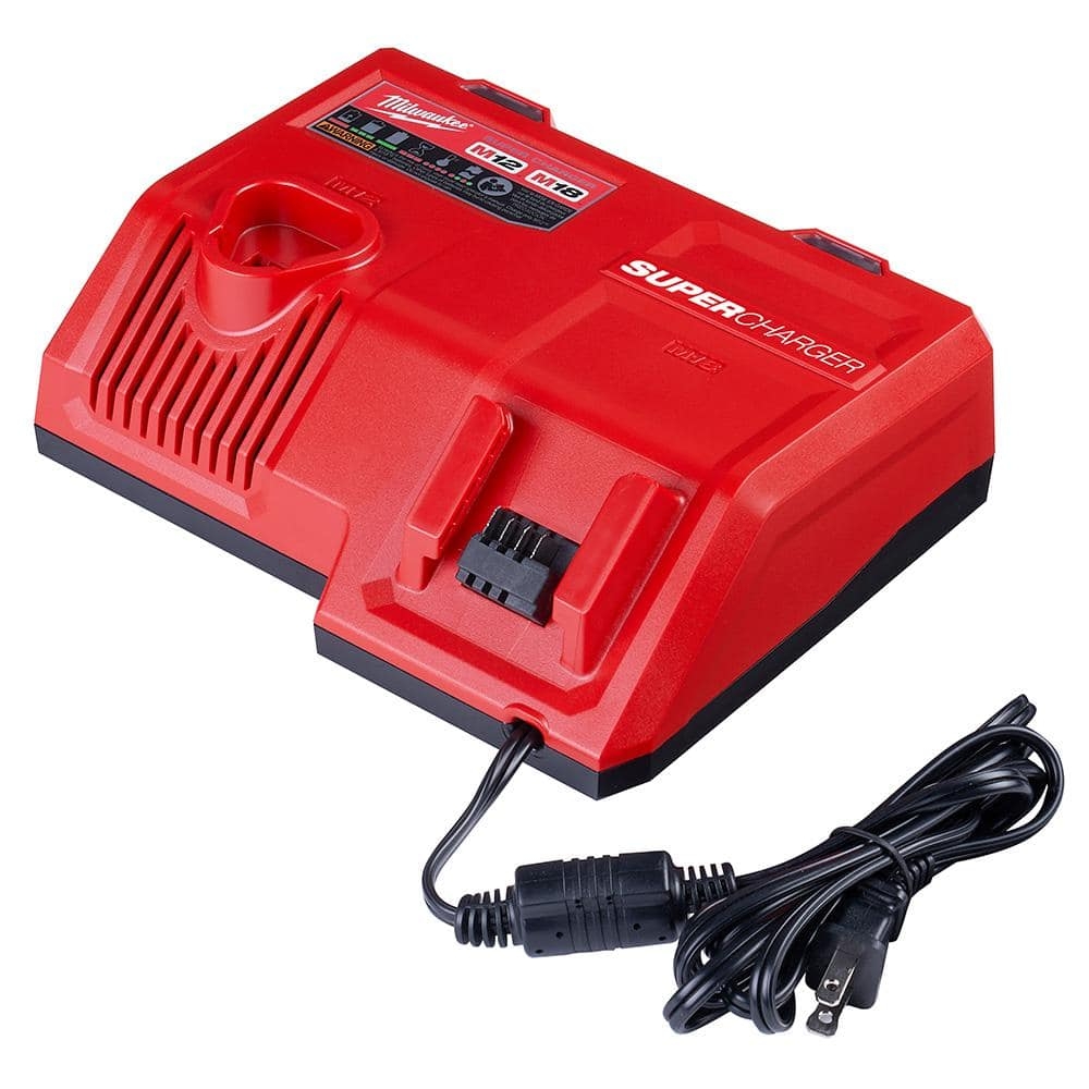 Milwaukee M12 And M18 12 Volt 18 Volt Lithium Ion Multi Voltage Super Charger Battery Charger 48 59 1811 The Home Depot