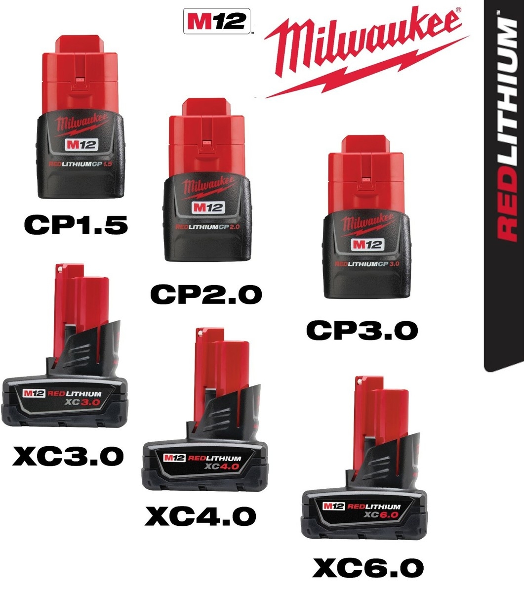 Milwaukee M12 Batteries All Sizes And Capacities EBay