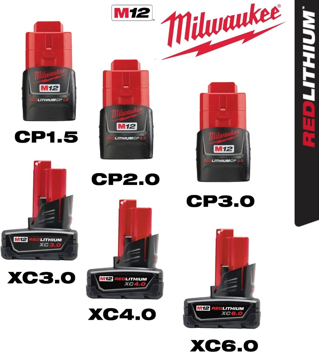 Milwaukee M12 Batteries All Sizes And Capacities EBay