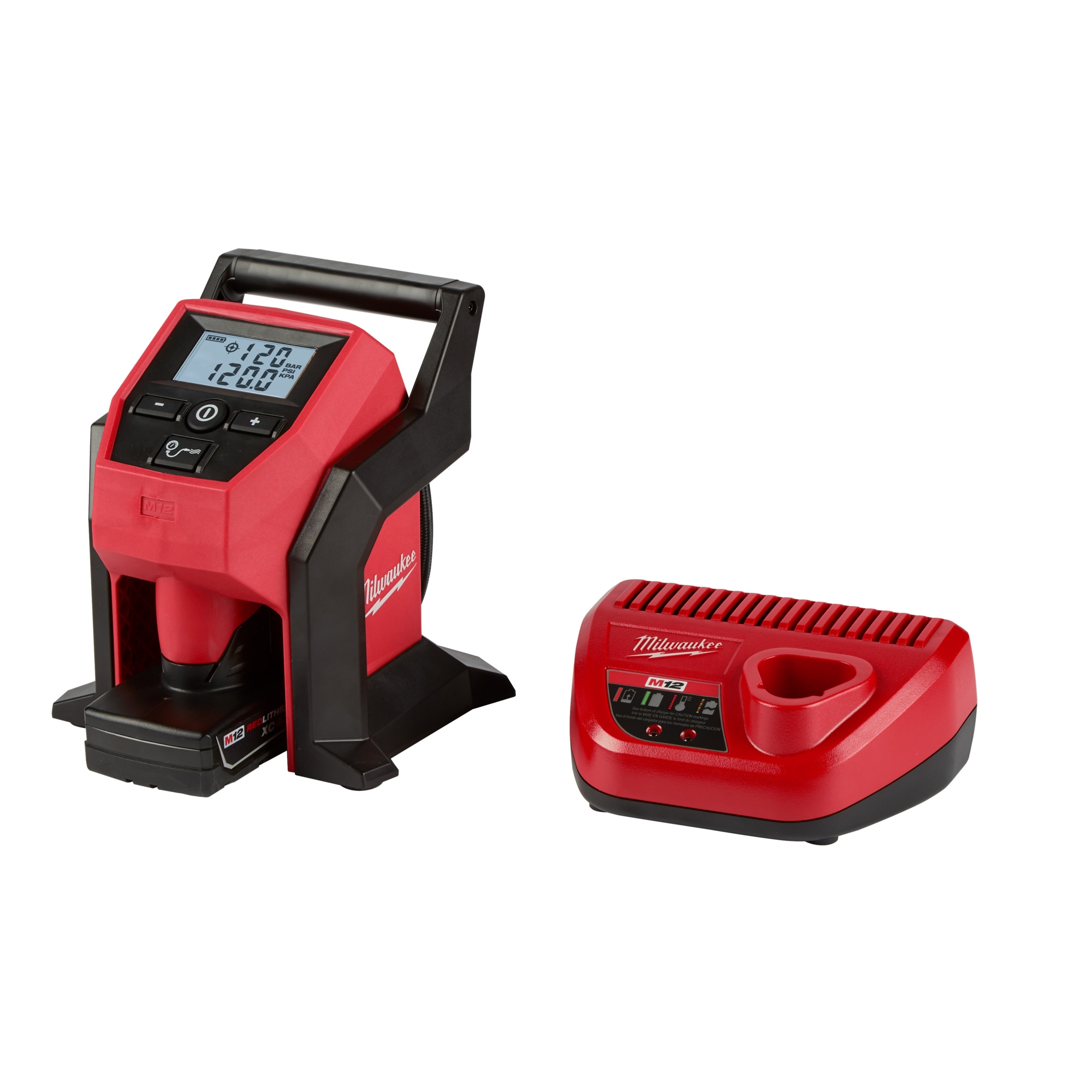 Milwaukee M12 Cordless Compact Tire Inflator XC Kit 1 XC Battery Model 2475 21XC Northern Tool