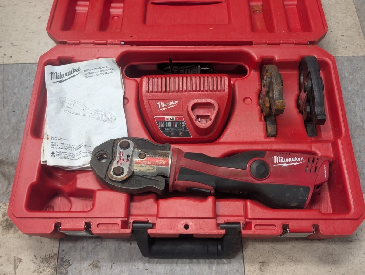 Milwaukee M12 FORCE LOGIC Press Tool Kit With Jaws 2473 22 NO BATTERY EBay