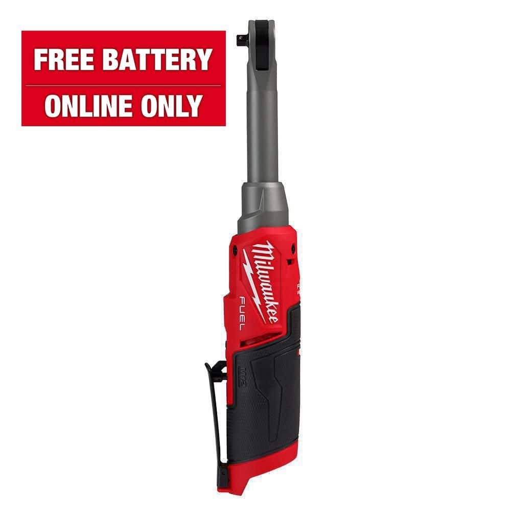 Milwaukee M12 FUEL 12V Lithium Ion Brushless Cordless 1 4 In Extended Reach High Speed Ratchet Tool Only 2568 20 The Home Depot