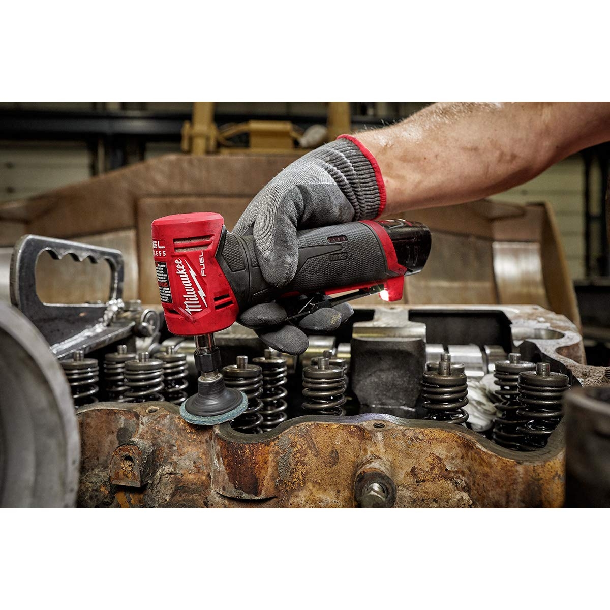 Milwaukee M12 FUEL 12V Lithium Ion Brushless Cordless 1 4 In Right Angle Die Grinder Tool Only Amazon